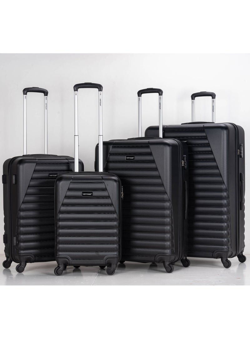 Set of 4 ABS Trolley Luggage With Number Lock 20,24,28,32 Inches