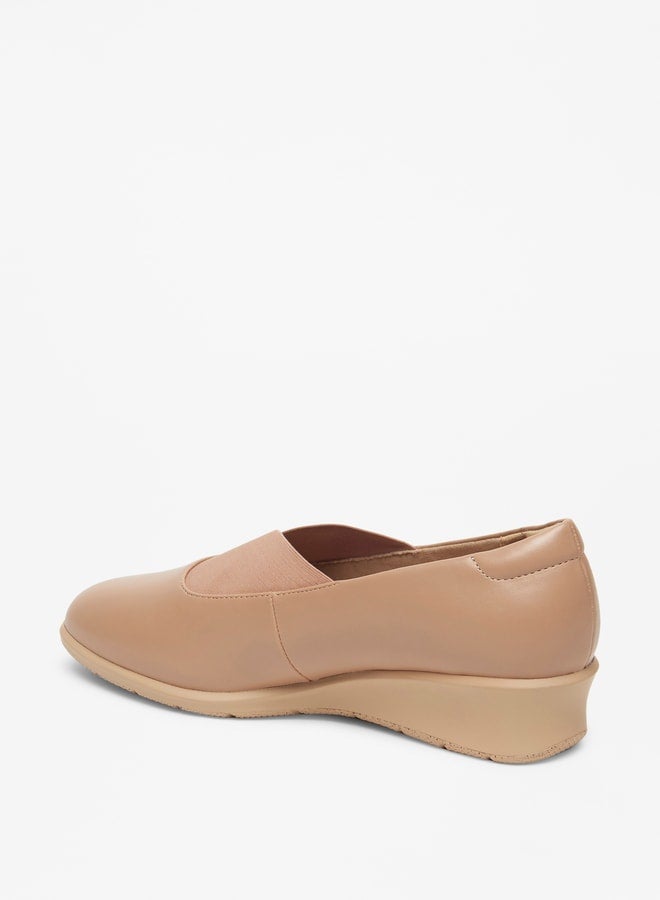 Women's Slip-On Ballerina Shoes with Wedge Heels