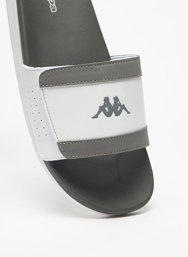 Men's Logo Embossed Slip-On Slides