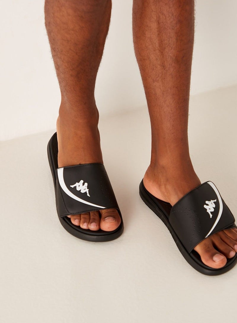 Men's Logo Print Slip-On Slide Sandals