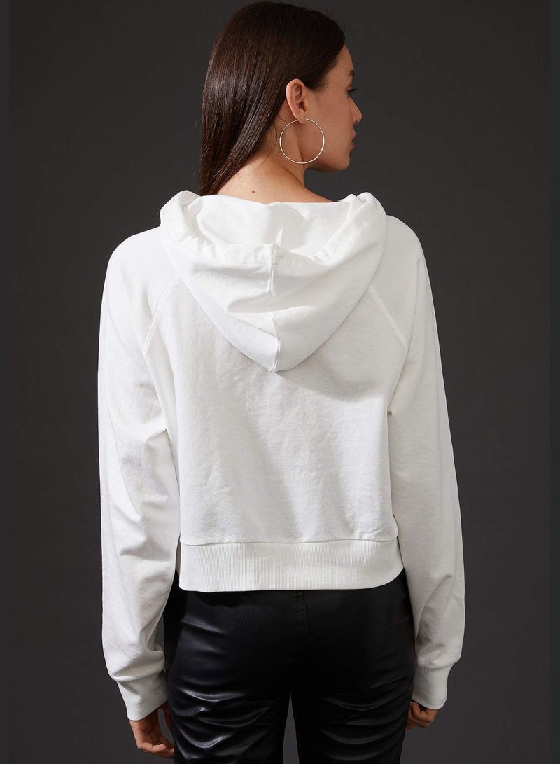 Woman Regular Fit Hooded Sweat Shirt