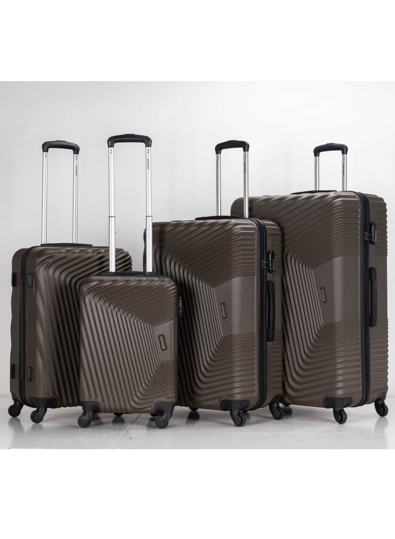 Set of 4 ABS Trolley Luggage With Number Lock 20,24,28,32 Inches