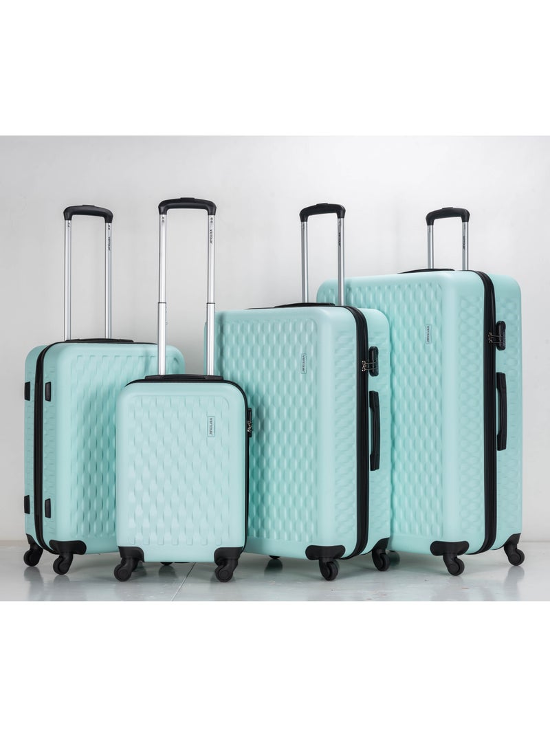 Set of 4 ABS Trolley Luggage With Number Lock 20,24,28,32 Inches