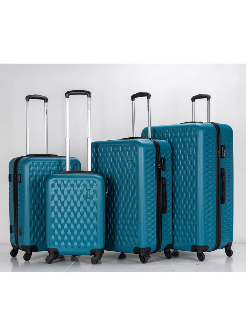 Set of 4 ABS Trolley Luggage With Number Lock 20,24,28,32 Inches