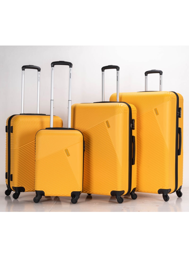 Set of 4 ABS Trolley Luggage With Number Lock 20,24,28,32 Inches