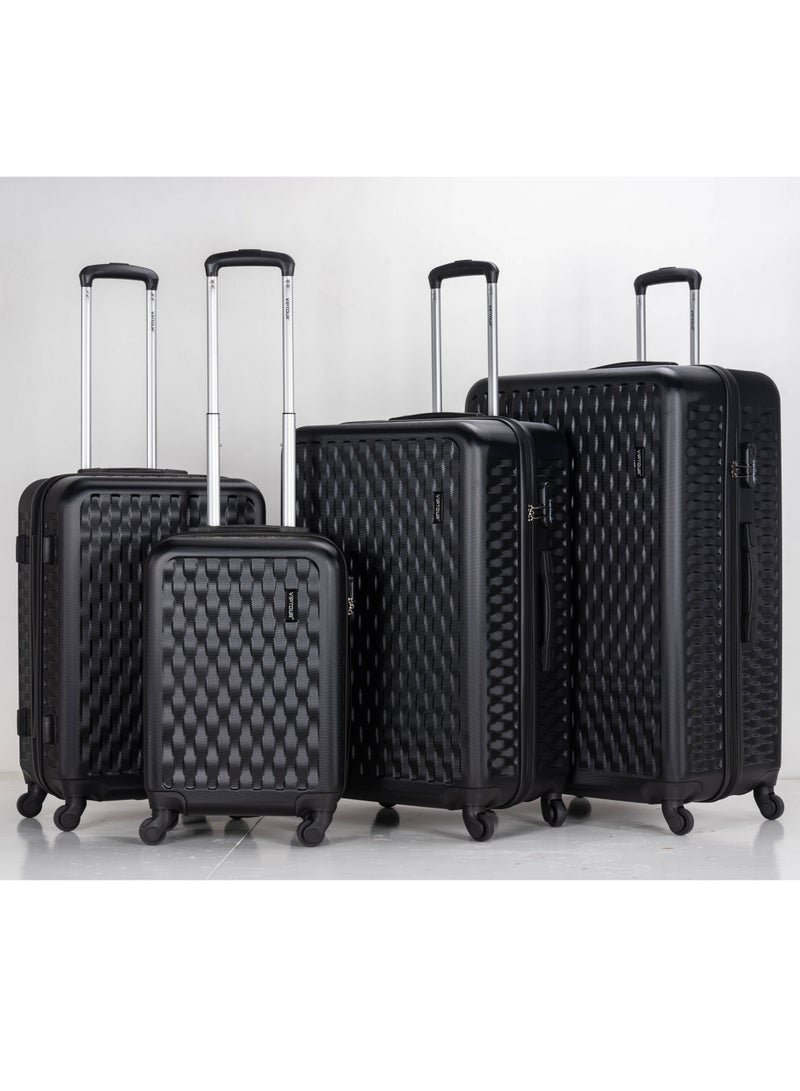 Set of 4 ABS Trolley Luggage With Number Lock 20,24,28,32 Inches