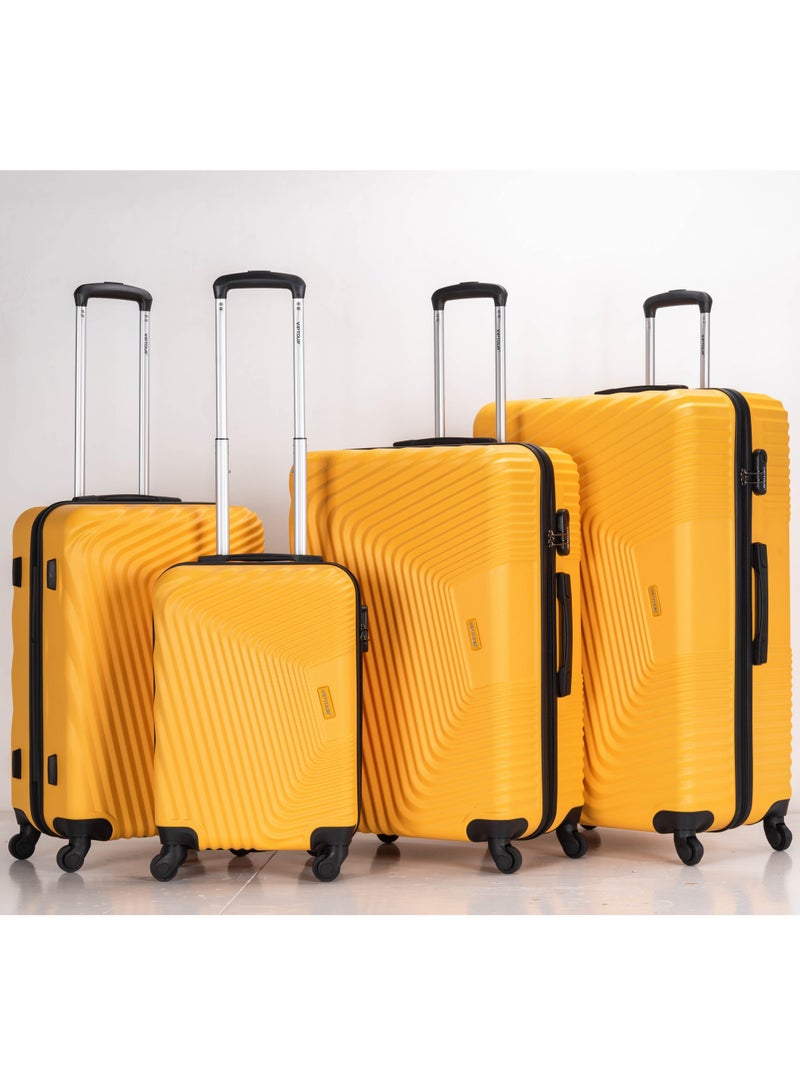 Set of 4 ABS Trolley Luggage With Number Lock 20,24,28,32 Inches