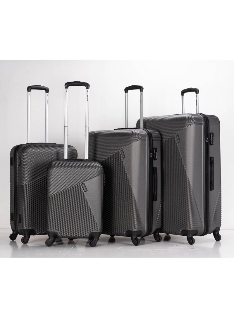 Set of 4 ABS Trolley Luggage With Number Lock 20,24,28,32 Inches