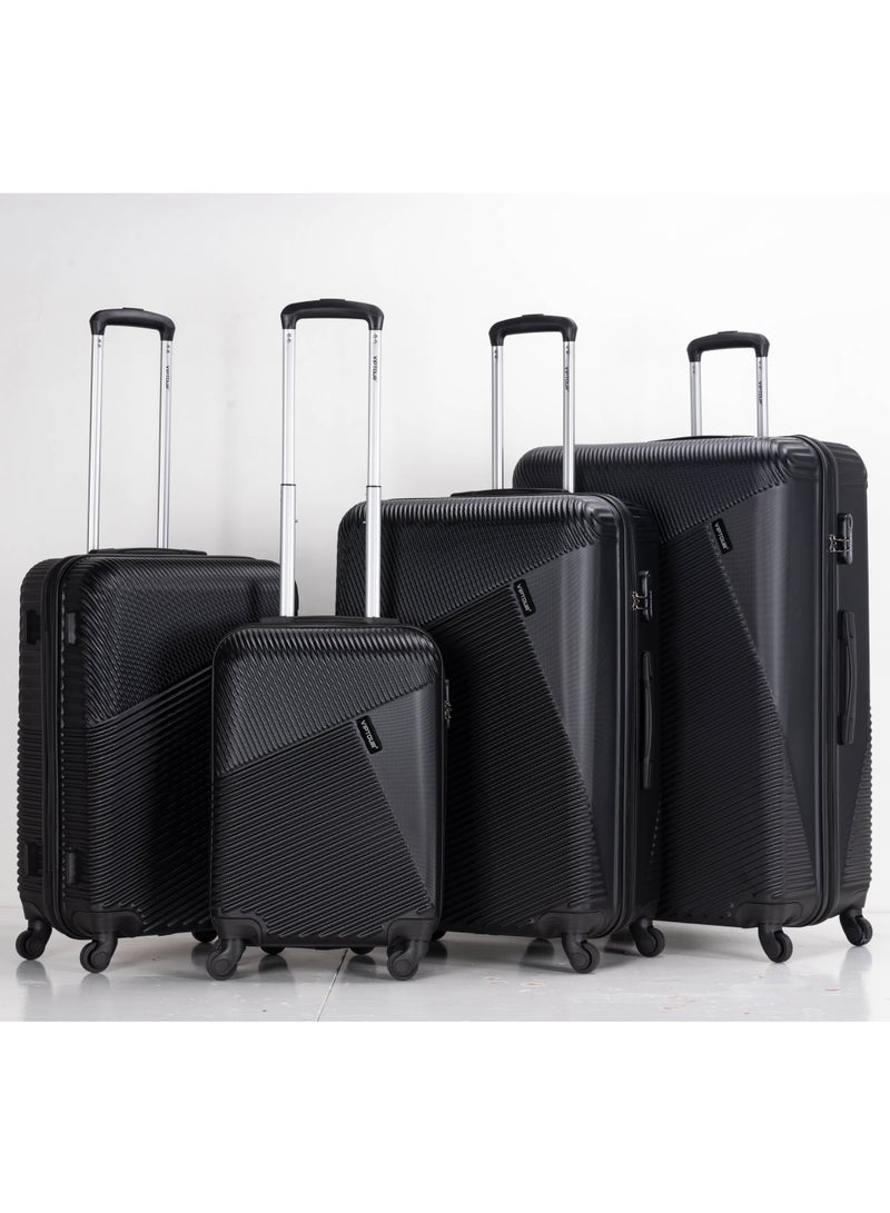 Set of 4 ABS Trolley Luggage With Number Lock 20,24,28,32 Inches