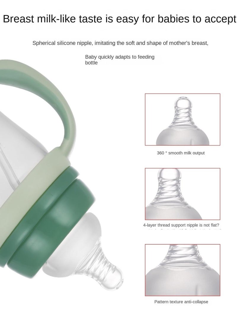 180ml Newborn Baby Wide Handle Feeding Drop Resistant Bottle