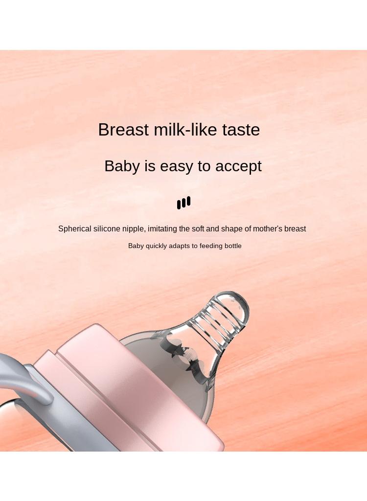 180ml Newborn Baby Wide Handle Feeding Drop Resistant Bottle