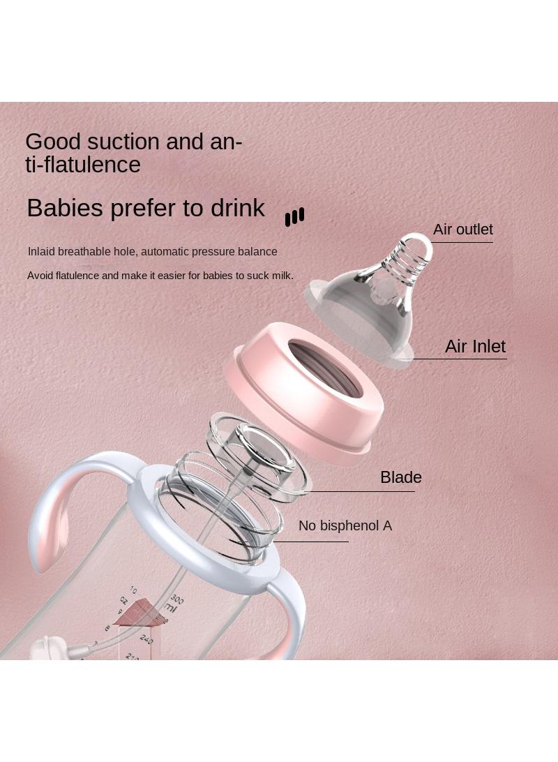 180ml Newborn Baby Wide Handle Feeding Drop Resistant Bottle