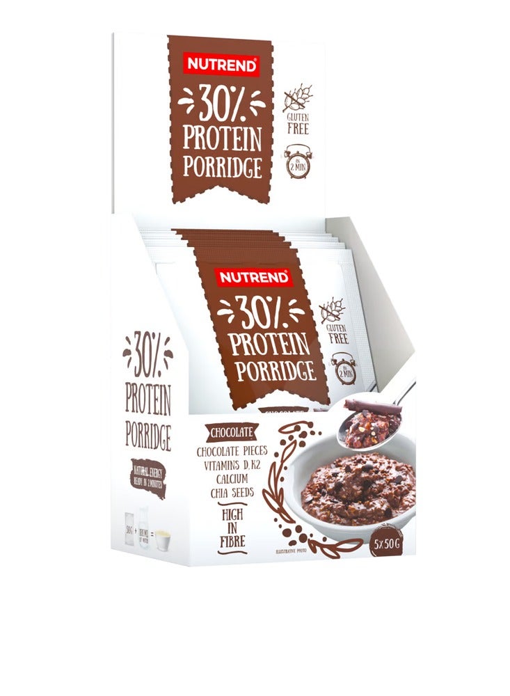 Nutrend 30% Protein Porridge Chocolate Flavor 50g Pack of 5