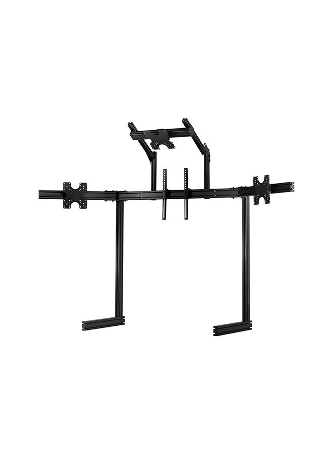 Next Level NLR-E037 Elite Freestanding Complete Quad Monitor Stand - Black Edition