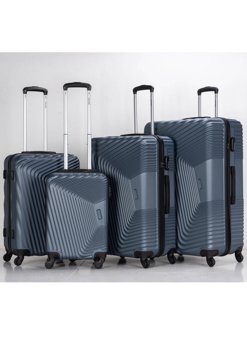 Set of 4 ABS Trolley Luggage With Number Lock 20,24,28,32 Inches