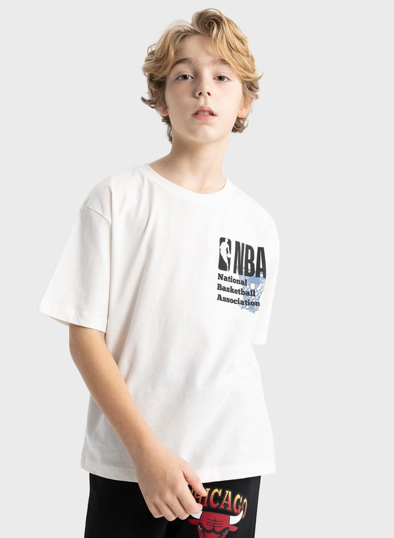 Boy Licensed Nba Wordmark (Nbawordmark) Oversize Fit Short Sleeve T-Shirt