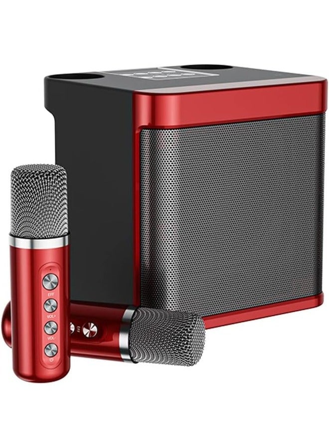 MYK YS-203 Professional Portable 100W Dual Microphone Bluetooth Smart Speaker External Karaoke Equipment Red