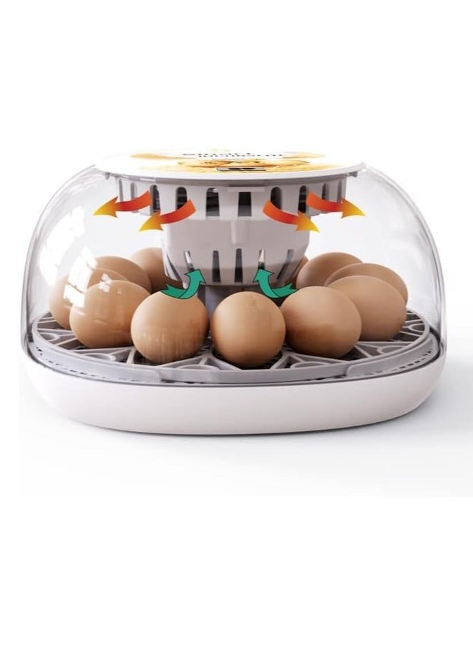 12 Egg Automatic Mini Digital Egg Incubator with Automatic Egg Turning function and Temperature Control for Chicken Duck Bird Eggs