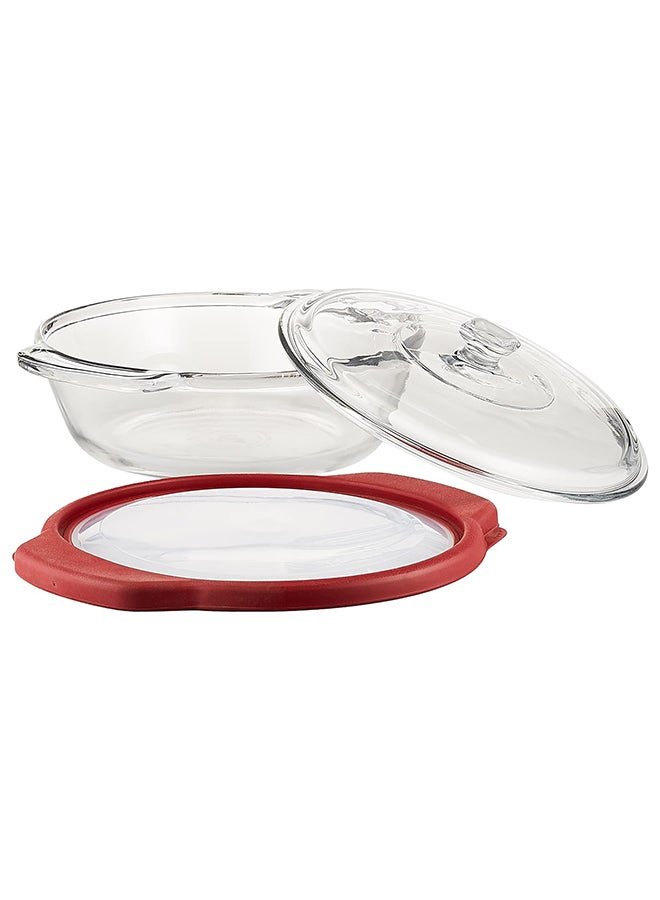 A/H 2 Qtr./Ltr.Casserole Dish W/ Truefit Lid & Glass Cover