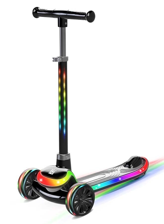 LiT Firefly 3-Wheel Light-Up Scooter with LAVA LED Technology - Featuring Bright LED Lights on Stem, Deck, and Wheels.