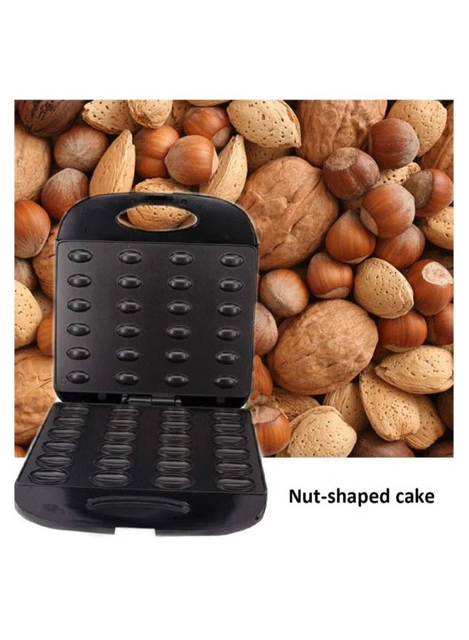 Electric Nut Cake Maker, High Capacity 24, Nut Baker Bread Waffle Sandwich Baking Machine, Frying Pan for Toaster, Breakfast, Kitchen, Oven Gift