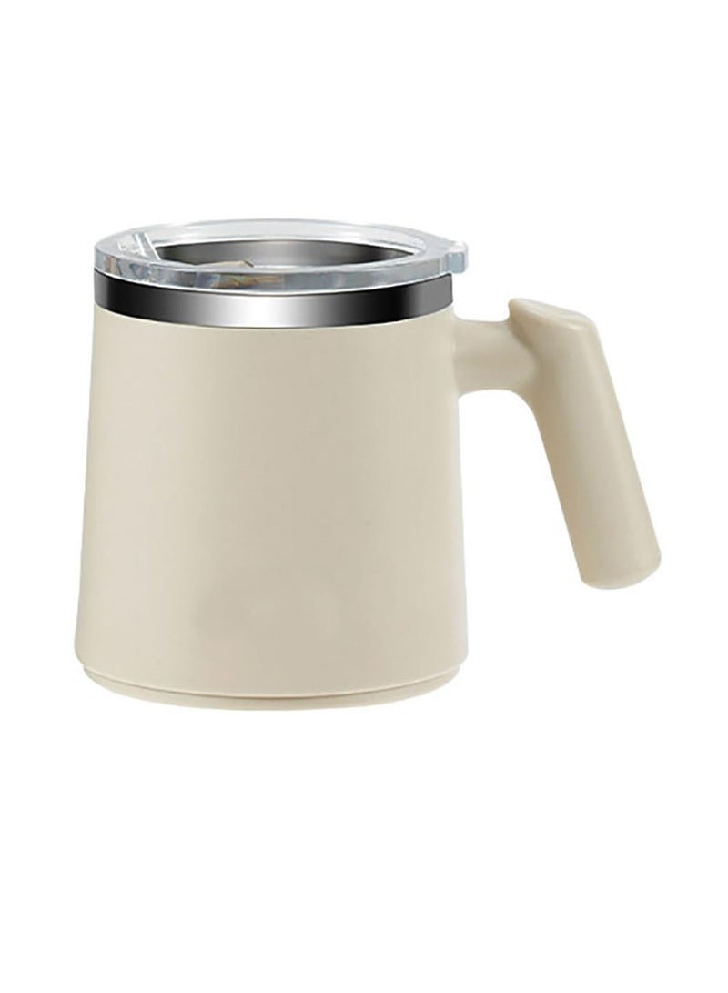 304 Stainless Steel Handle Teacup Coffee Cup with Lid Mug Tumber Drinking Mugs Tea Cups for Water, Milk, Juice, Tea, Beer, Champagne, Wine, etc (430ml)