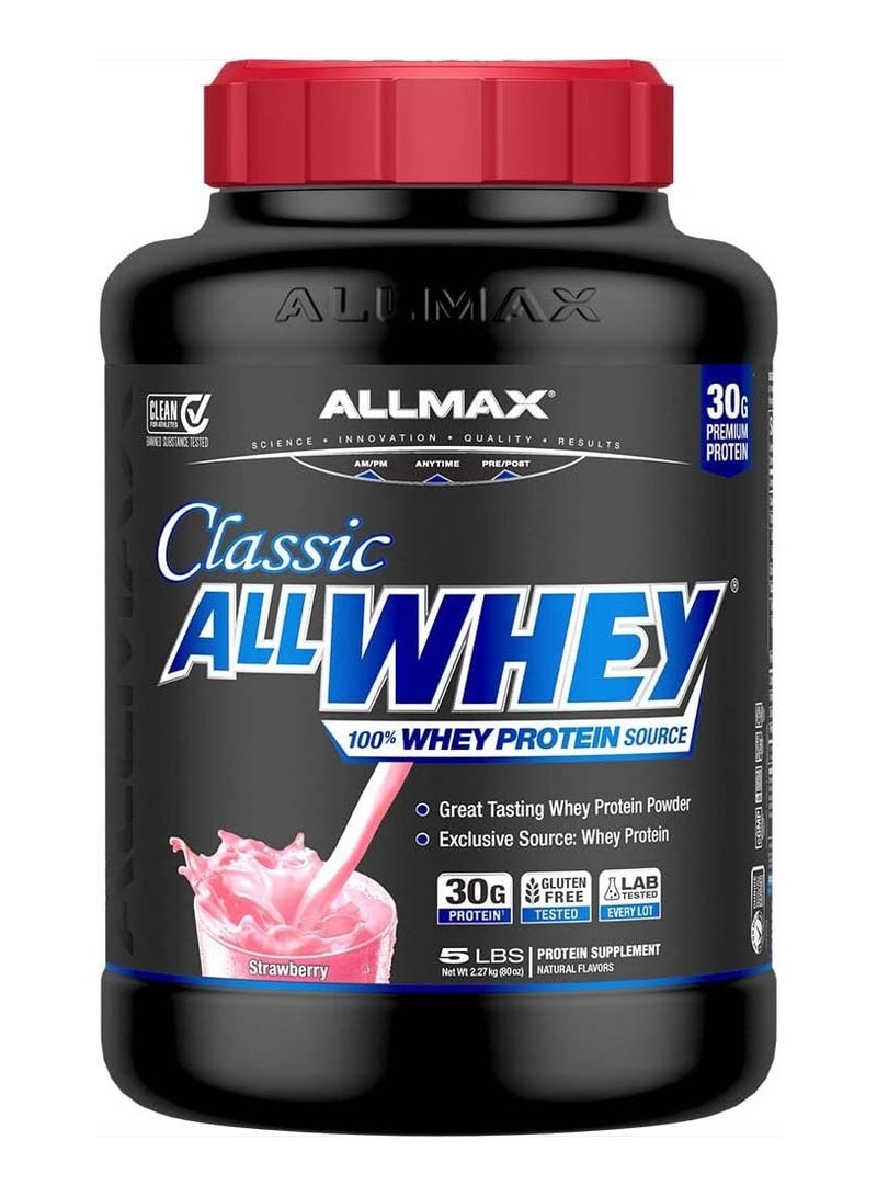 ALLMAX Classic Allwhey 100% Whey Protein 2.27 kg Strawberry Flavor