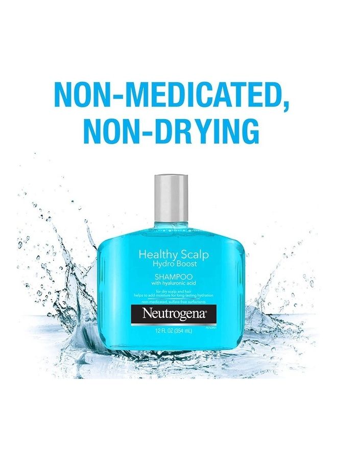 Moisturizing Healthy Scalp Hydro Boost Shampoo For Dry Hair And Scalp, With Hydrating Hyaluronic Acid, pH-Balanced, Paraben And Phthalate-Free Color-Safe