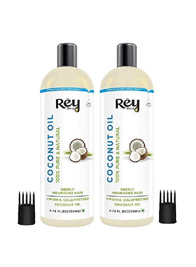 Cold Pressed Coconut Oil For Hair And Skin 100% Pure & Natural Hair Oil (400Ml) (200Ml X 2)