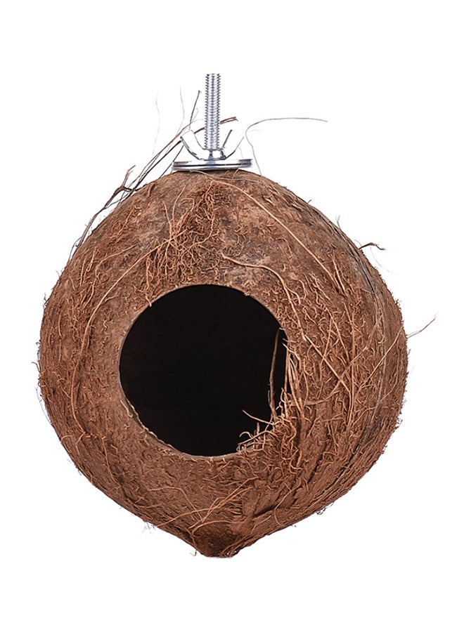 Coconut Bird House Nest Brown 18x15x15cm