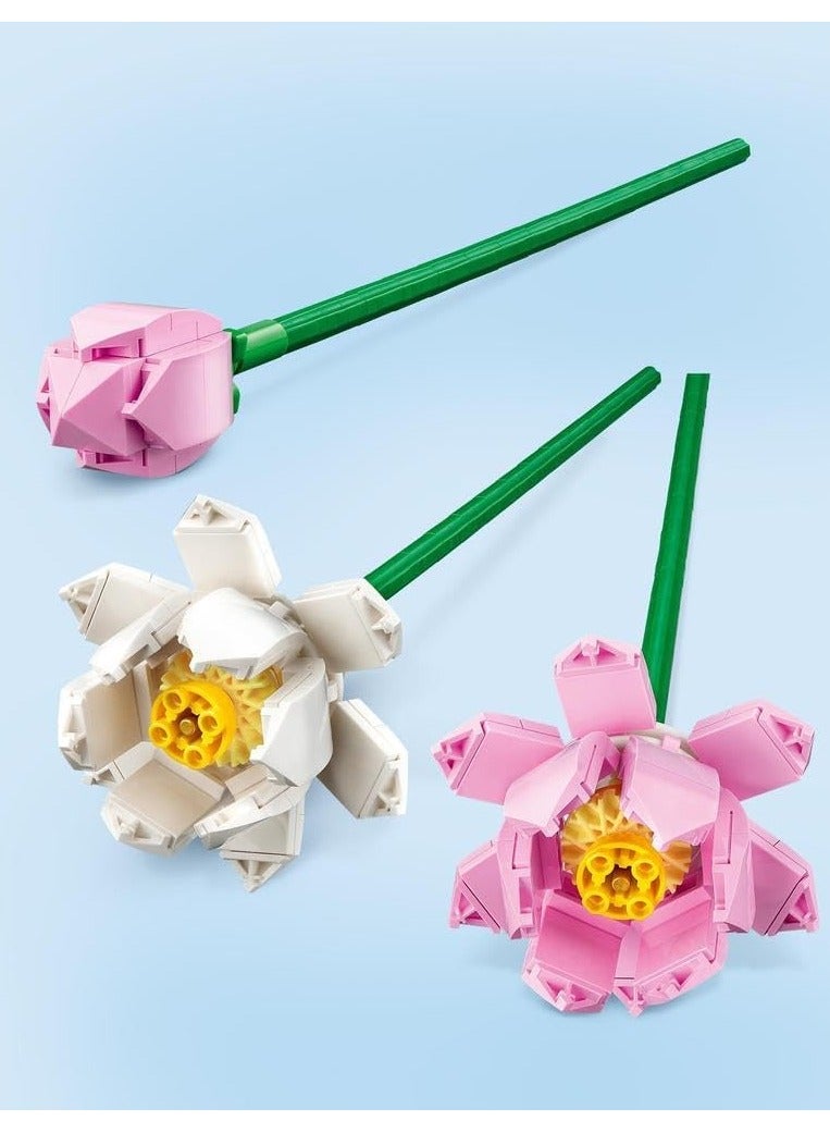 Icons Botanical Flowers - Lotus  40647 Building Blocks Toy Set; Flowers Botanical Collection (220 Pieces)