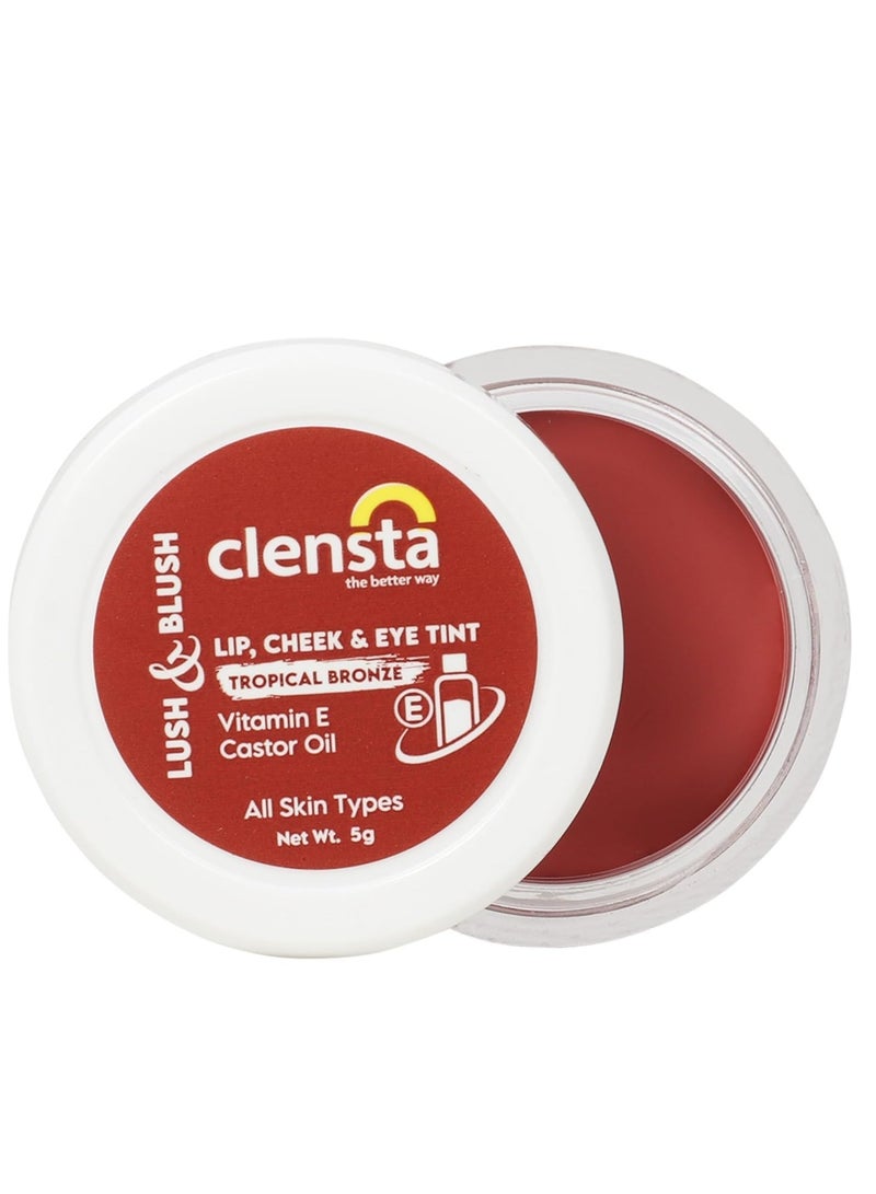 Clensta Lip Cheek Tint Tropical Bronze with Goodness of Vitamin E Castor Oil 5G