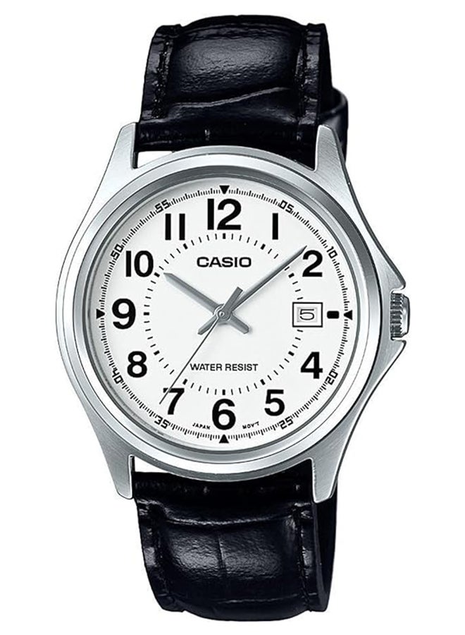Men's Analog Round Shape Leather Wrist Watch MTP-1401L-7ADF - 38 Mm