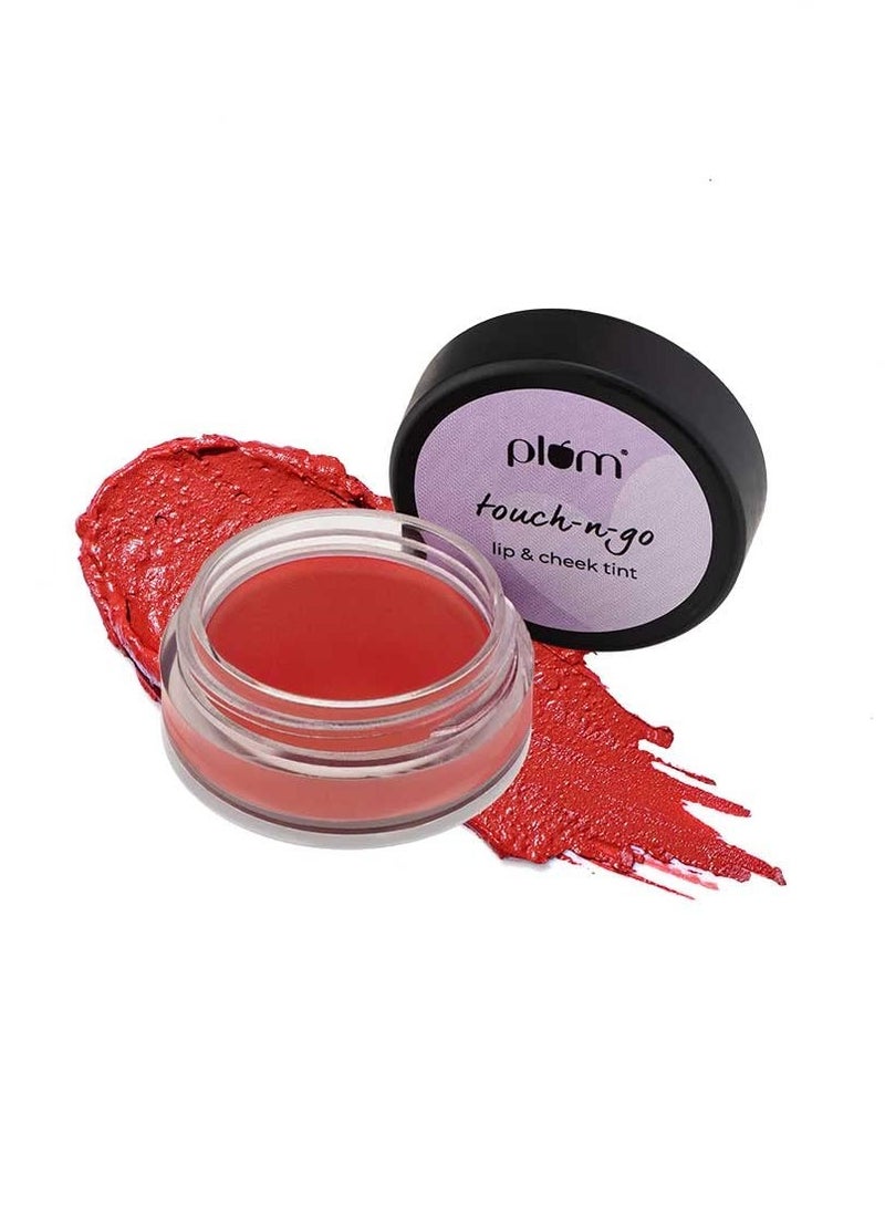 Plum Touch Lip Cheek Tint Highly Pigmented Effortless Blending 130 Coral Red
