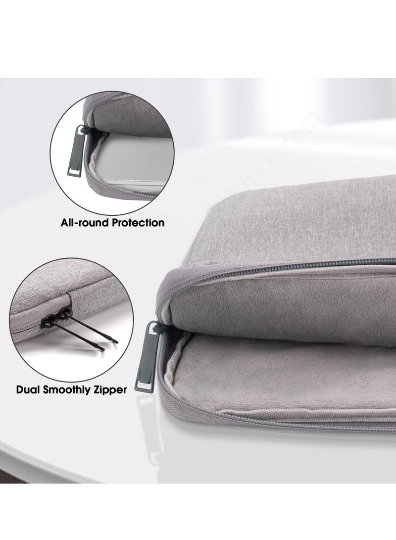 13 inch Laptop Sleeve Bag Compatible with MacBook Air Mac Pro M1 Surface Lenovo Dell HP Computer Accessories Polyester Case Pocket Gray