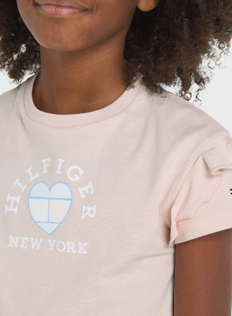 Youth Heart Printed T-Shirt