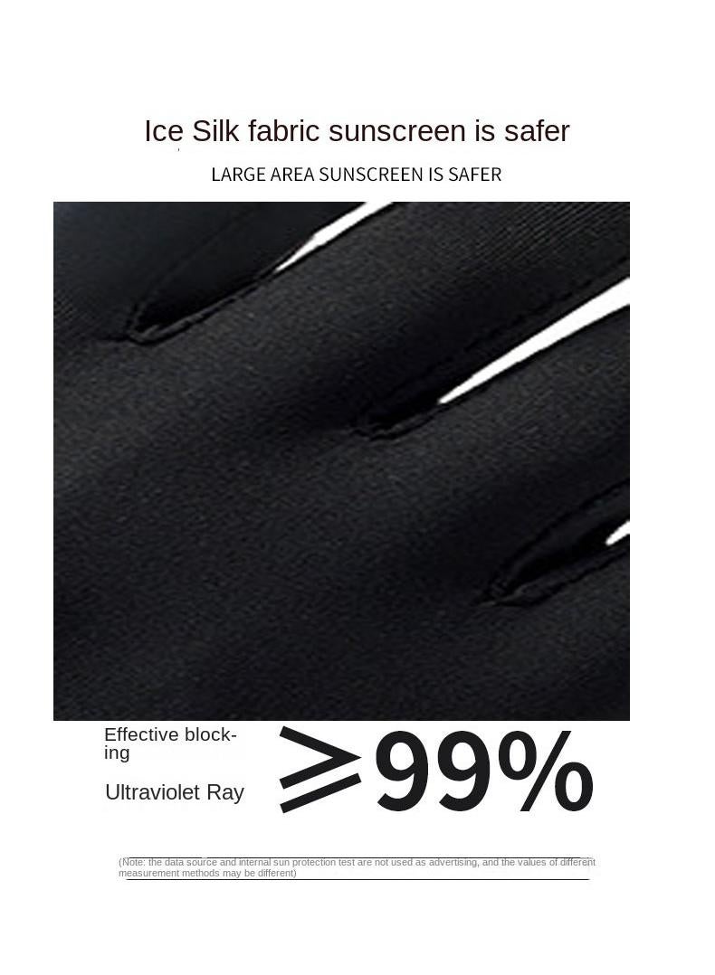 Women's Cool Outdoor Sunscreen Breathable Non-slip Sports Cycling Ice Silk Gloves