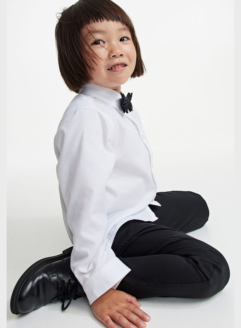Kids Essential Shirt & Trousers With Bow