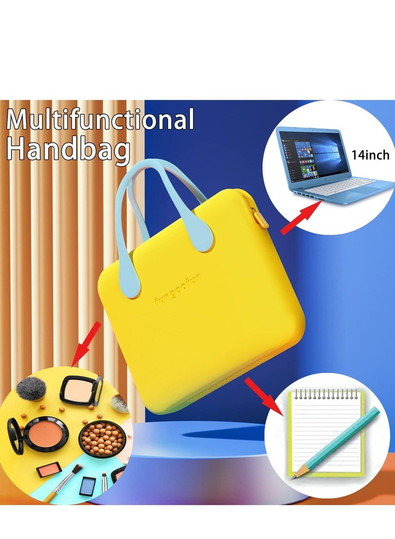 Laptop Bag, 35.5CM Case, Computer Bag EVA Waterproof Handlbag Briefcase for MacBook/Dell/MateBook/Lenovo/ASUS Notebook(Yellow)