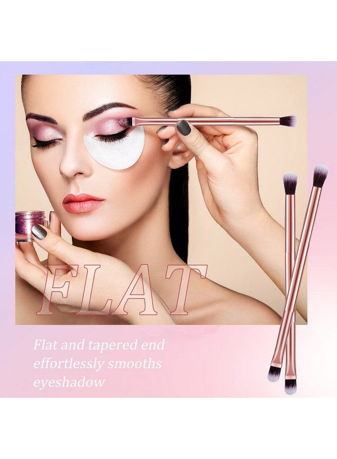 24 Pcs Eyeshadow Smudge Brush 2 In 1 Eyeshadow Brush 2 Double Ended Concealer Brush Under Eye Small Soft Firm Pointed Foundation Makeup Applicator For Blending Eye Shadow Liner
