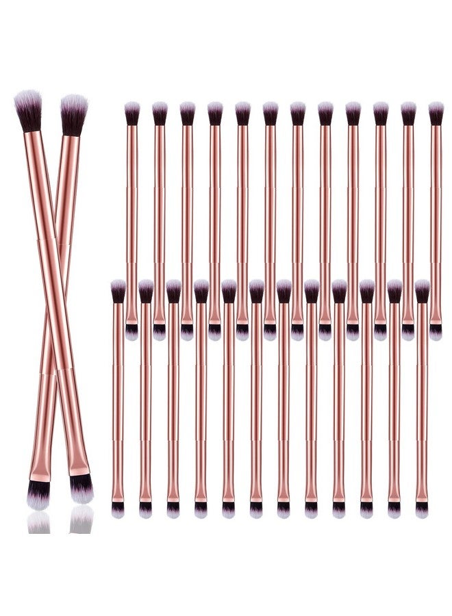 24 Pcs Eyeshadow Smudge Brush 2 In 1 Eyeshadow Brush 2 Double Ended Concealer Brush Under Eye Small Soft Firm Pointed Foundation Makeup Applicator For Blending Eye Shadow Liner