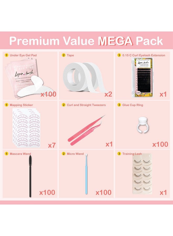 Eyelash Extension Supplies 4X100 Packs100 Pairs Under Eye Gel Pads 100 Disposable Mascara Brushes Wands 100 Micro Applicators Brush 100 Glue Ring Holder 2 Medical Tapes