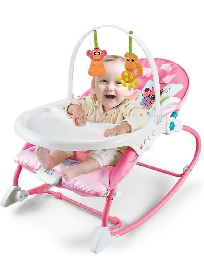 Movable Electric Baby Swing Crib Cradle, Kids Electric Rocking Chair Multifunction Baby high chair Dinning Chair Baby Bassinet