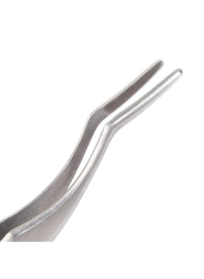 False Eyelash Applicatorfeita Professional Curved Eyelashes Extension Tweezer For Easy Lashes Application And Removalsilver1Pc