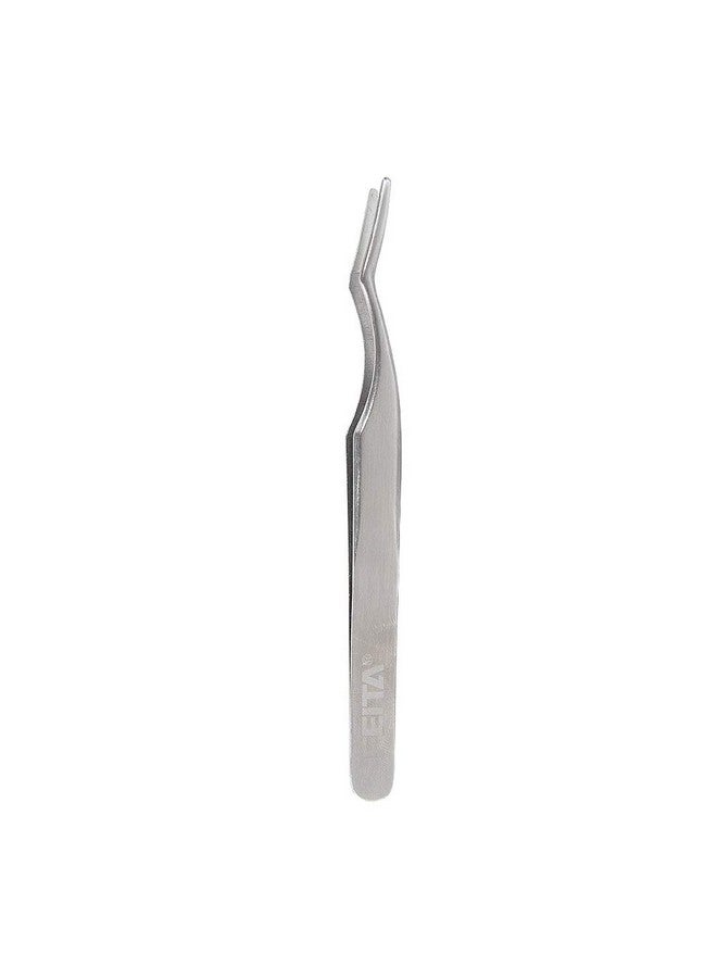 False Eyelash Applicatorfeita Professional Curved Eyelashes Extension Tweezer For Easy Lashes Application And Removalsilver1Pc