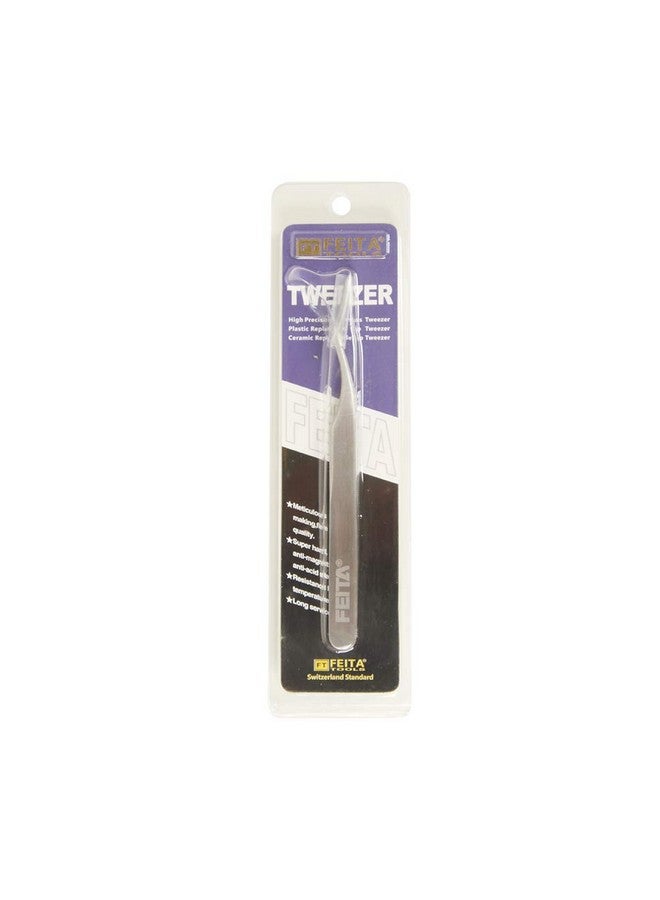 False Eyelash Applicatorfeita Professional Curved Eyelashes Extension Tweezer For Easy Lashes Application And Removalsilver1Pc