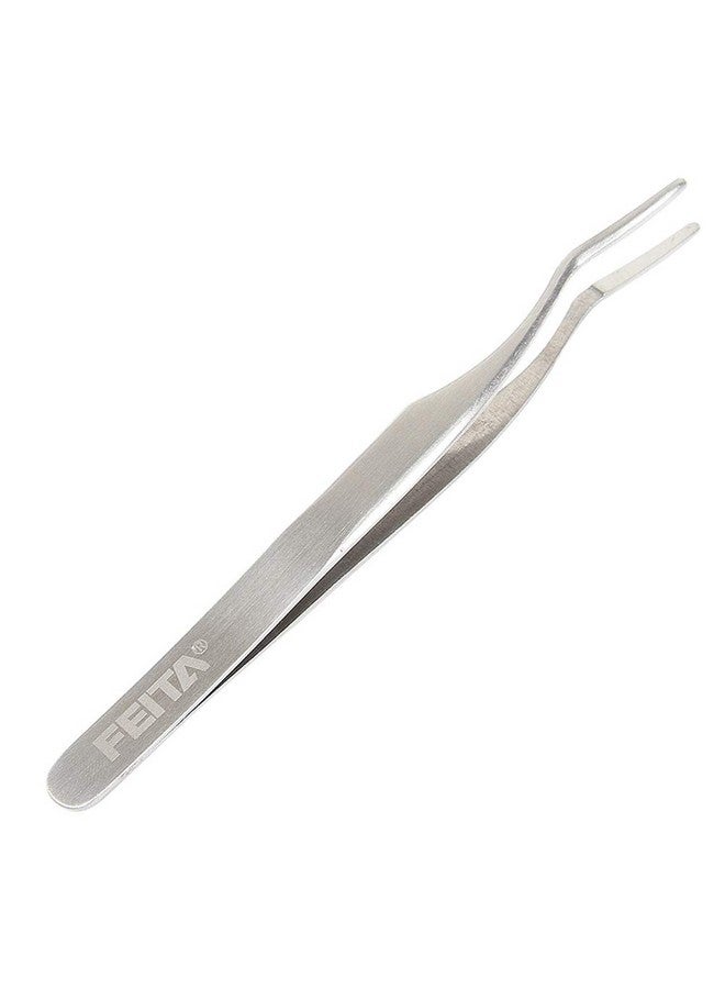 False Eyelash Applicatorfeita Professional Curved Eyelashes Extension Tweezer For Easy Lashes Application And Removalsilver1Pc