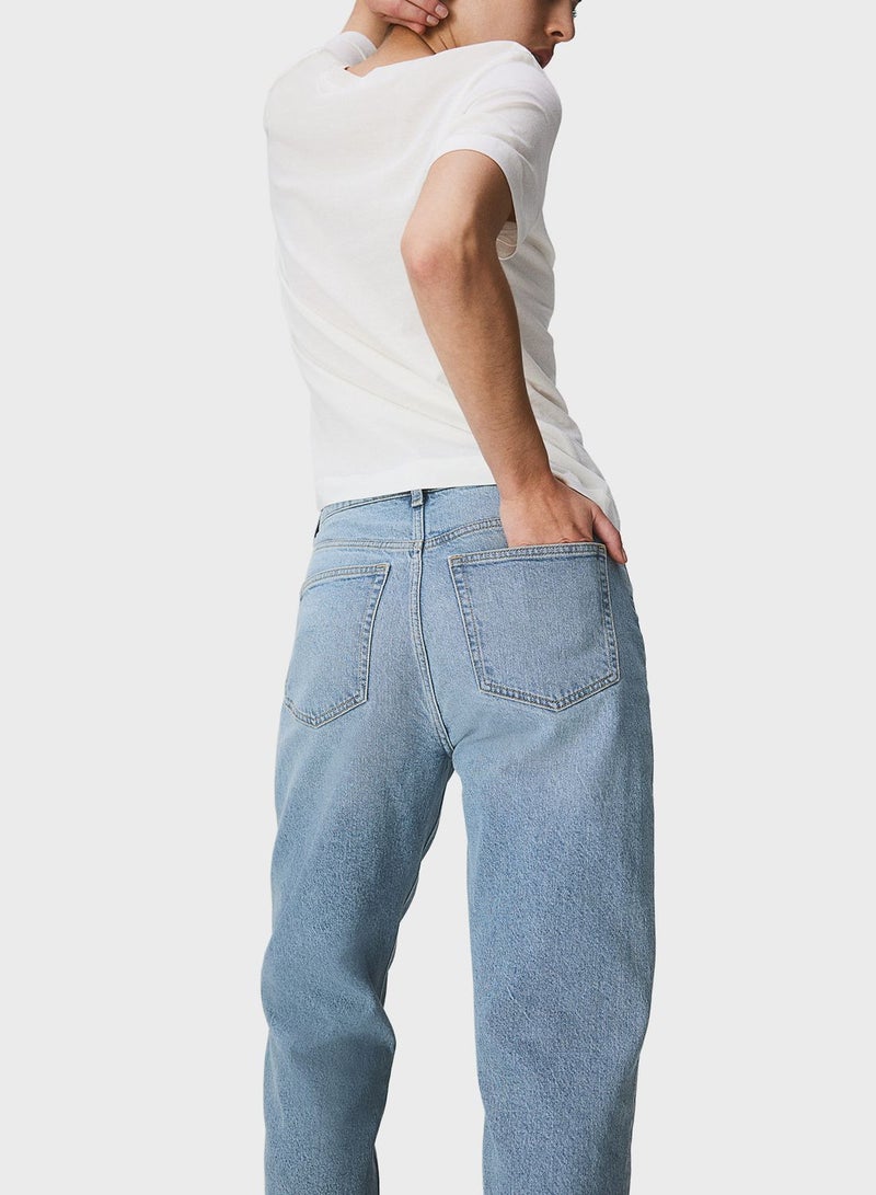 Slim Mom High Ankle Jeans