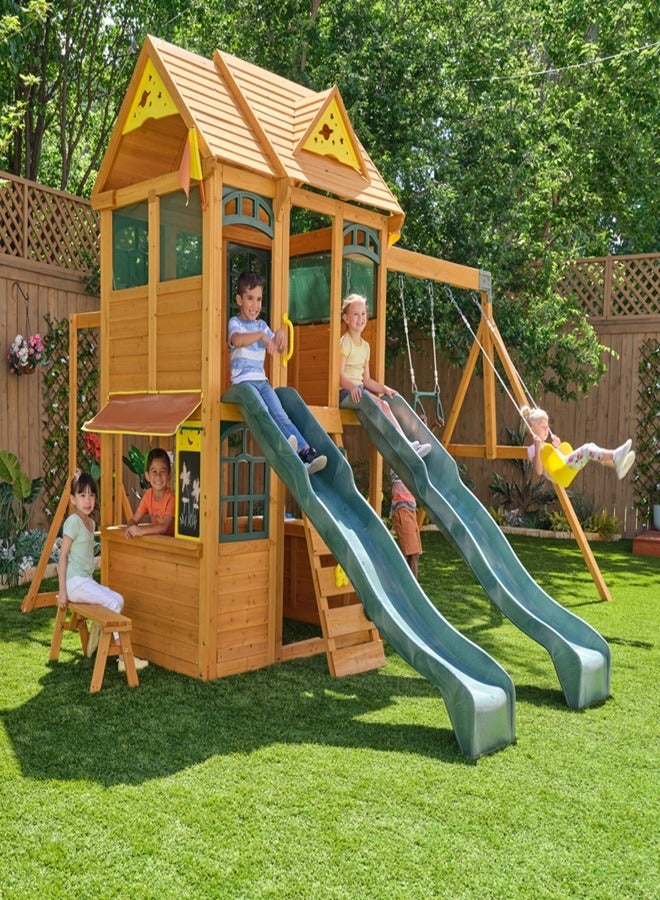 Kidkraft Overland Heights Wooden Outdoor Playset / Swing Set