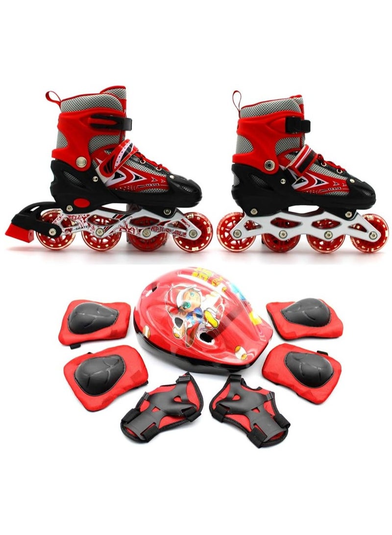 Kids Sport Shoes Wheel Skate Roller Shoes Skateboard Girl And Boy Drive Roller Skate Shoes with wheels Double Push Button Adjustable